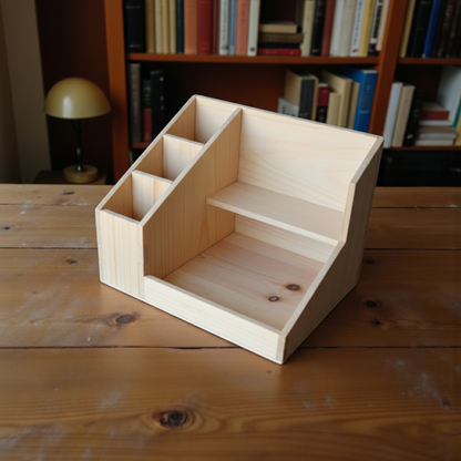 ShopTwiz Wooden Pen and Organizer Stand for Study Room