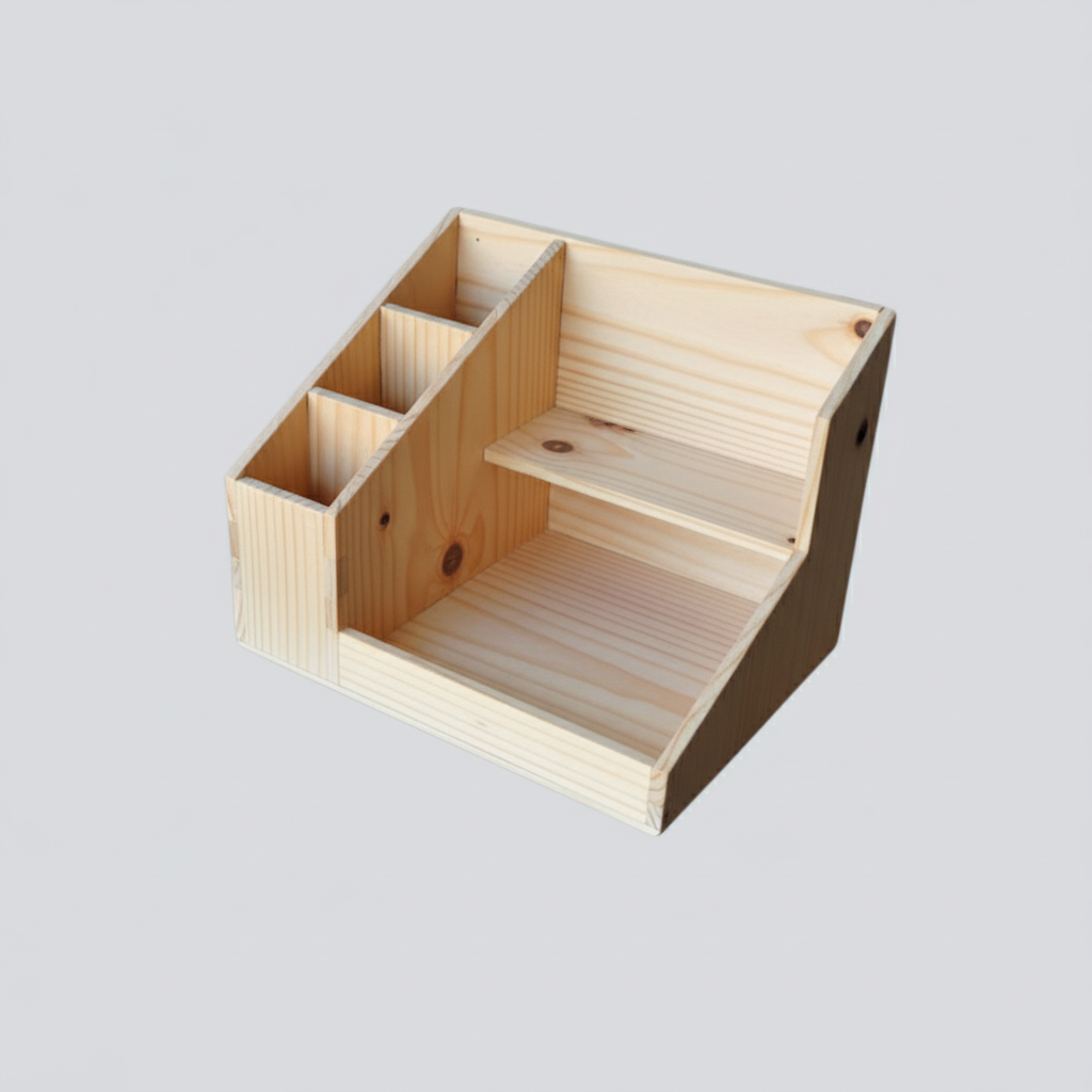 ShopTwiz Wooden Pen and Organizer Stand for Study Room