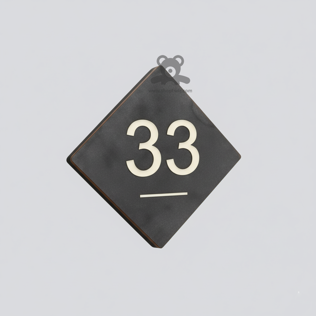 ShopTwiz Square Black Golden Letter Name Plate for House and Office