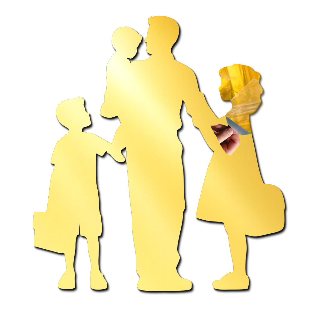 My Family Golden Acrylic Cutout for Resin Art / Art and Craft