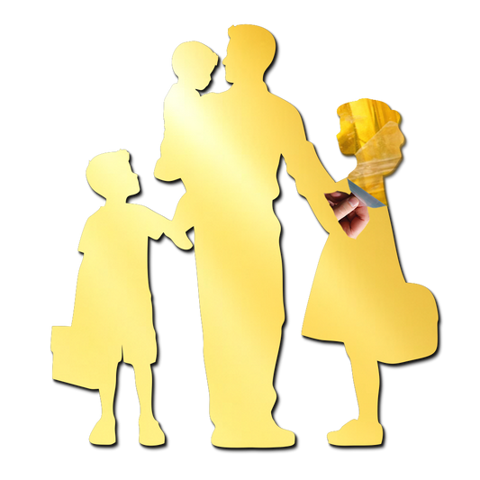 My Family Golden Acrylic Cutout for Resin Art / Art and Craft