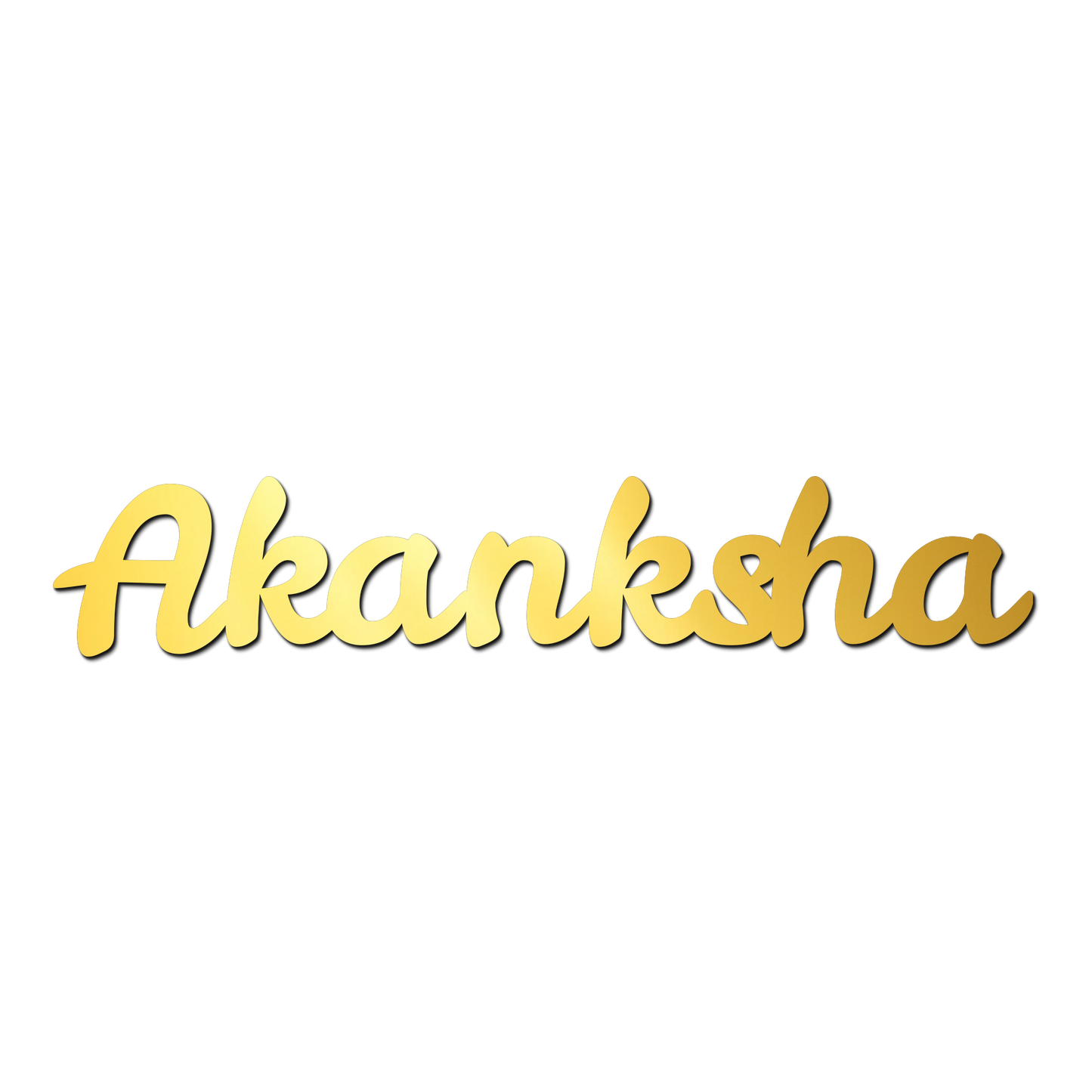 Akansha Name Golden Acrylic Cutout Design for Resin Art / Art and Craft