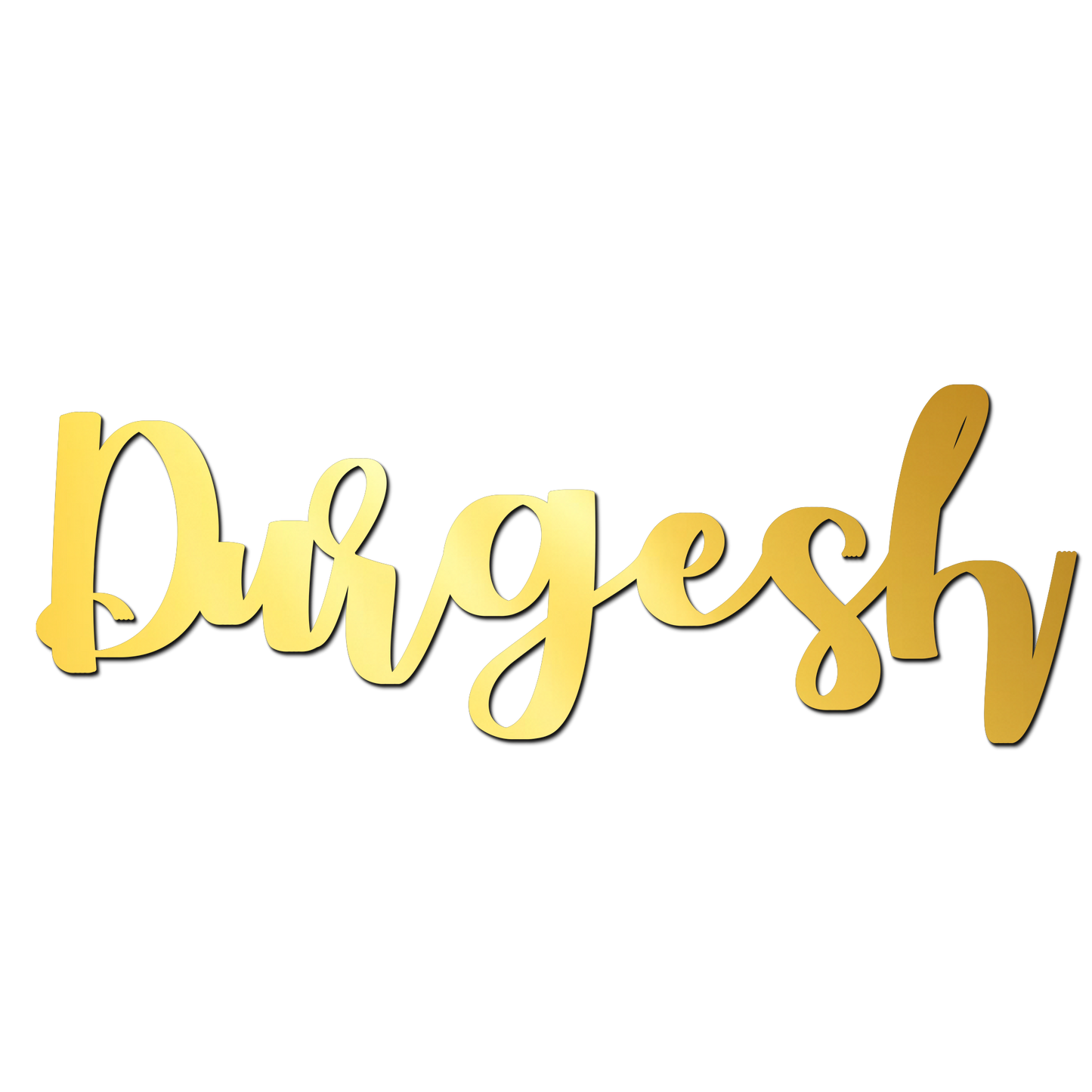 Durgesh Name Golden Acrylic Cutout Design for Resin Art / Art and Craft