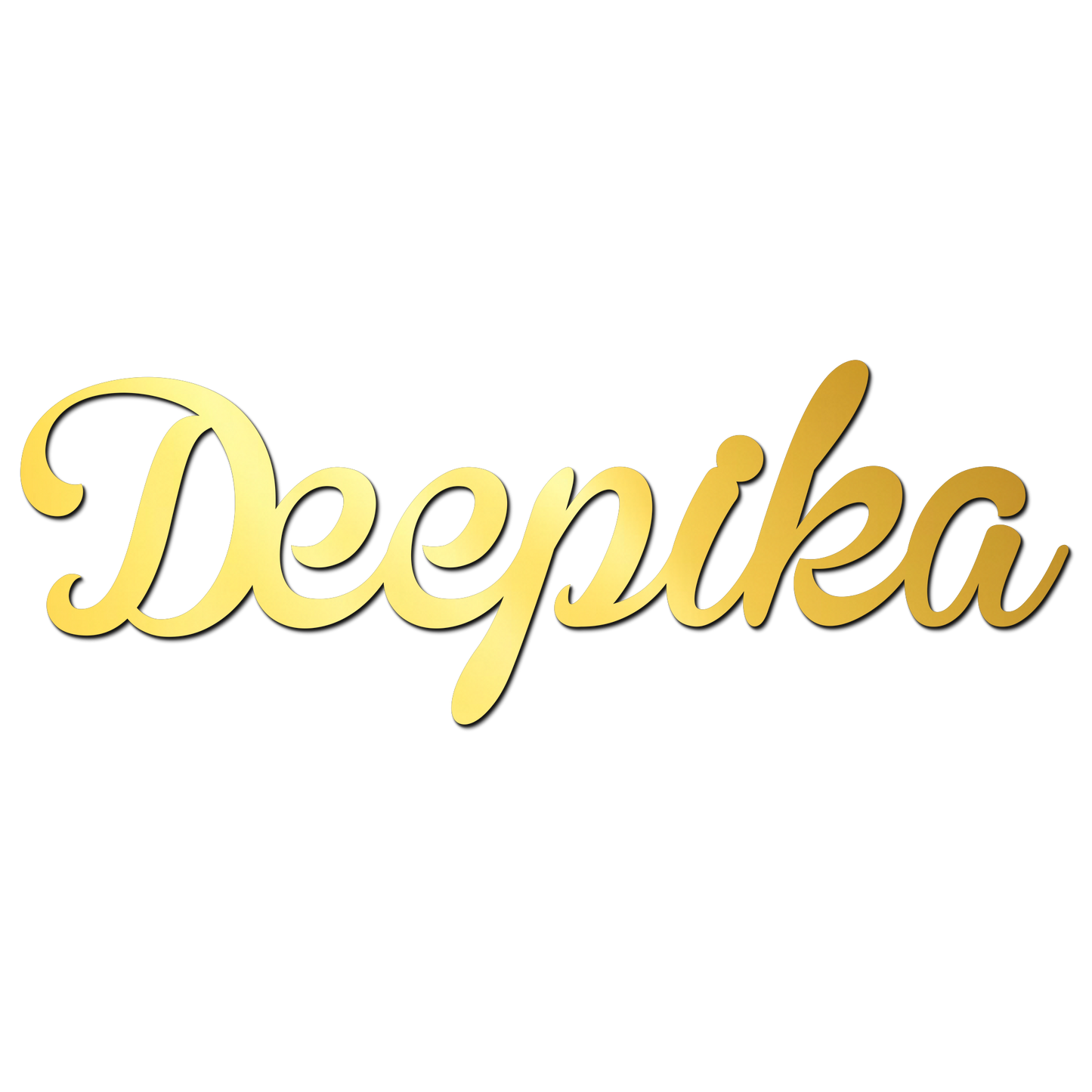 Deepika Name Golden Acrylic Cutout Design for Resin Art / Art and Craft