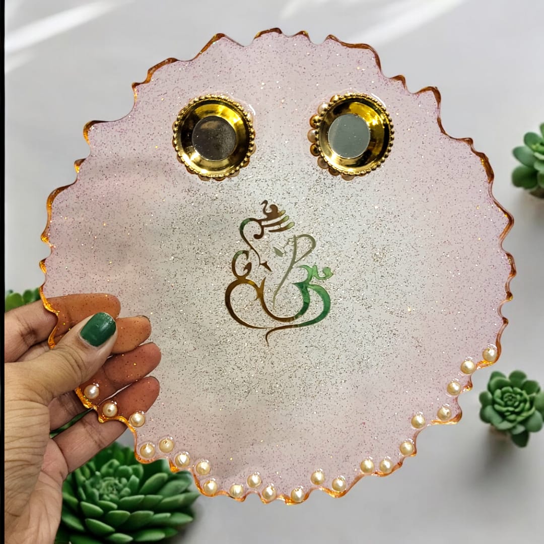 Ganpati Resin Thali