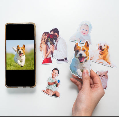 Personalized Fridge Magnet : Add Your Own Photo ( Size 7 cm )