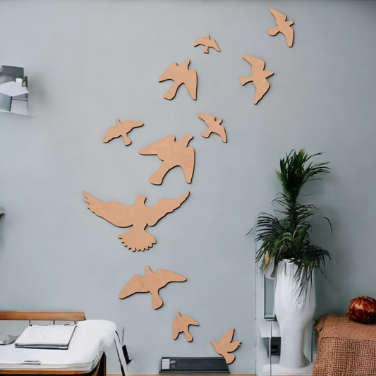 Flying Birds  MDF Wall Art For Home Decoration ,Living Room Bedroom Kids Room