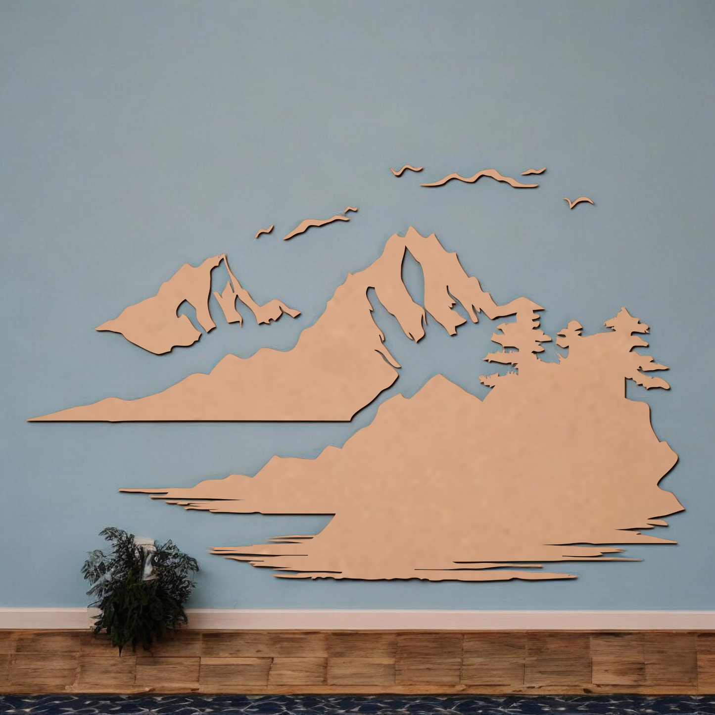 Mountain 3 MDF Wall Art For Home Decoration ,Living Room Bedroom Kids Room