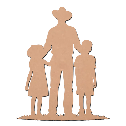 Happy Family MDF Cutouts for Art and Craft Work / Craft Shapes
