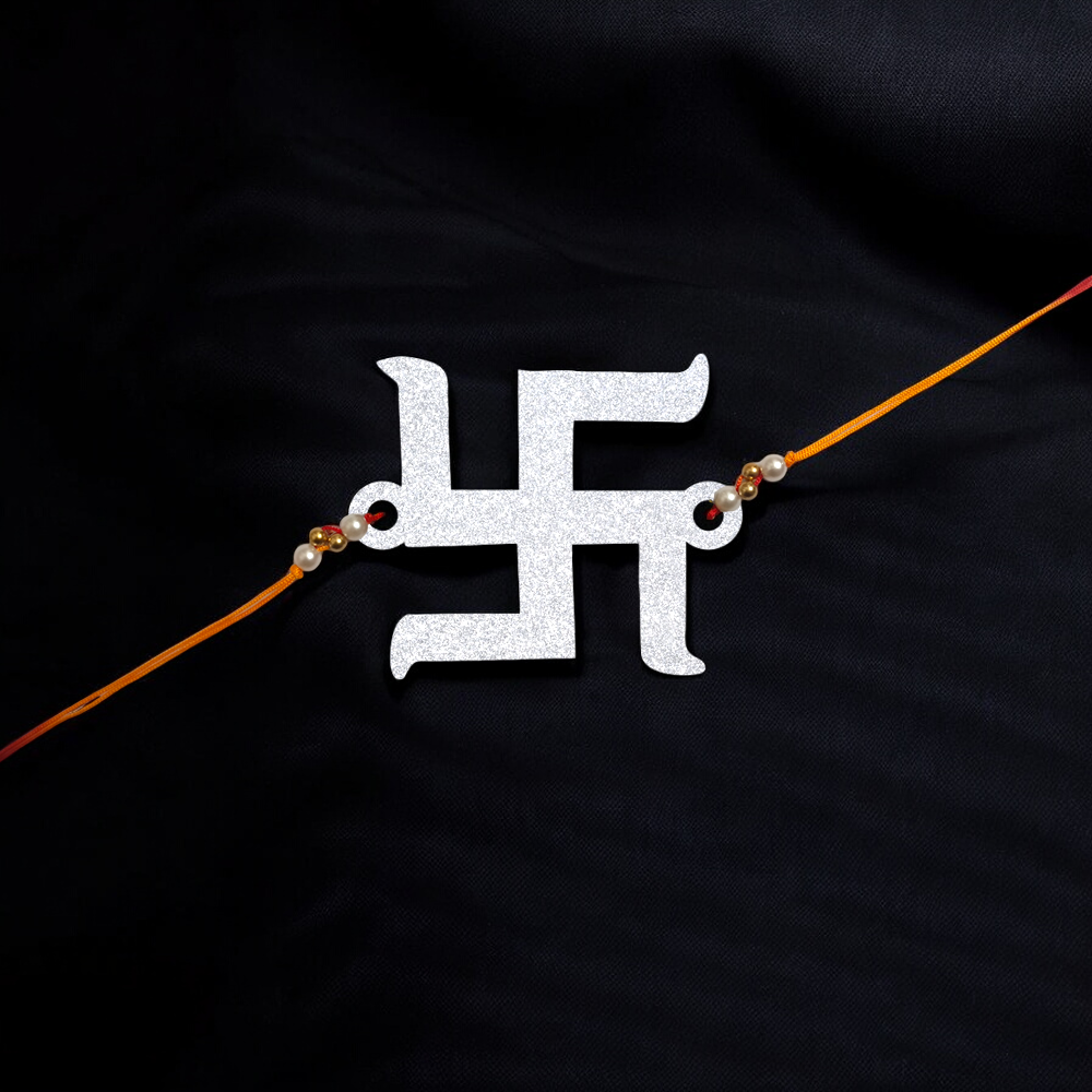 Swastika Wooden Rakhi