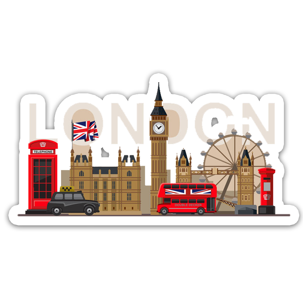 ShopTwiz London Lovely City Fridge Magnet and Door Magnets