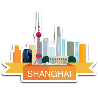 ShopTwiz Shanghai Beautiful City Fridge Magnet and Door Magnets