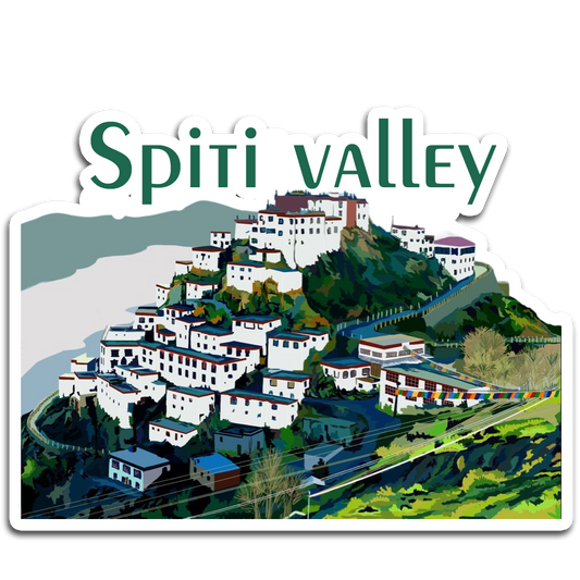 ShopTwiz Spiti Valley City Fridge Magnet and Door Magnets