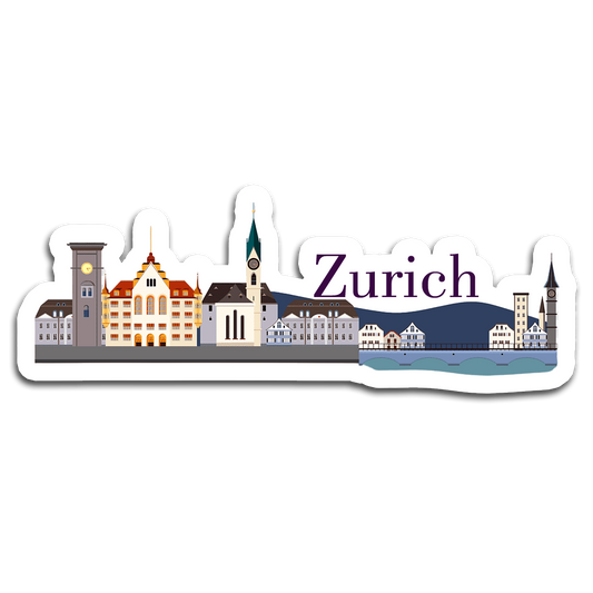 ShopTwiz Zurich Cool City Fridge Magnet and Door Magnets