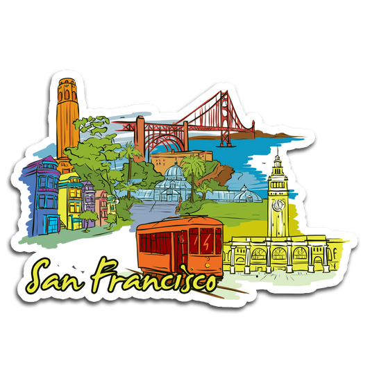 ShopTwiz San Francisco  Beautiful City Fridge Magnet and Door Magnets