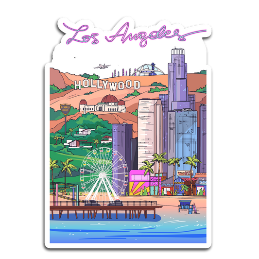 ShopTwiz Los Angeles City Of Love Fridge Magnet And  Beauty Door Magnets
