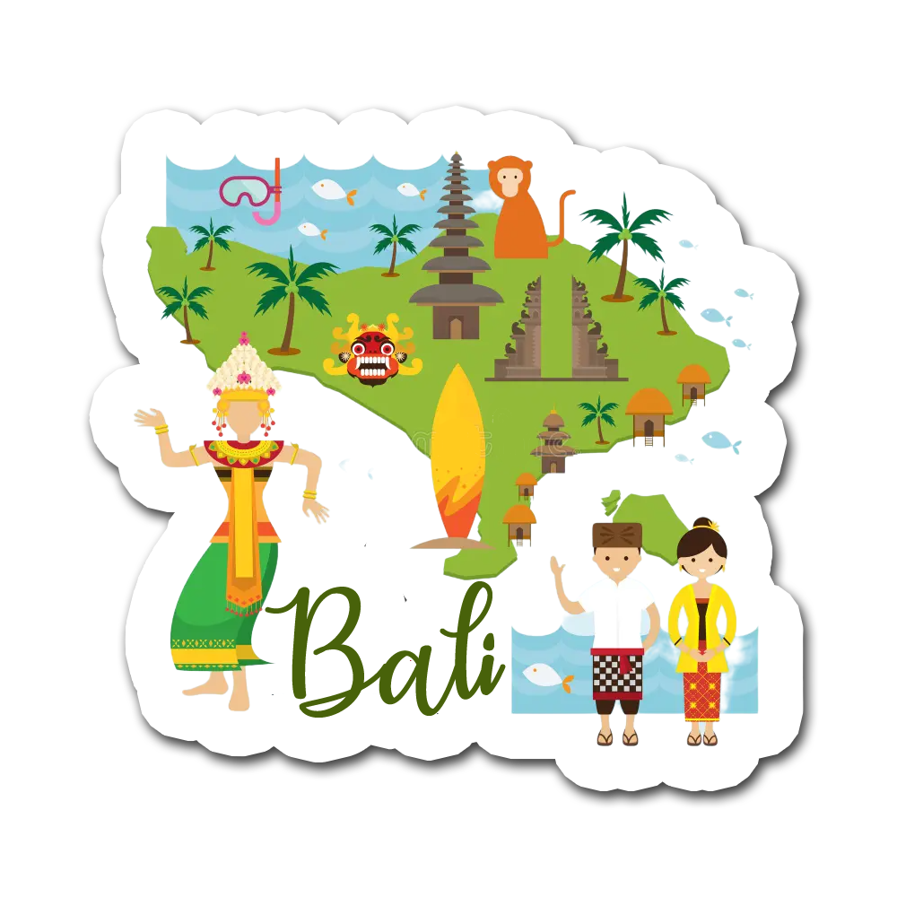 ShopTwiz Bali Awesome City Lovely Door Magnets And Fridge Magnet