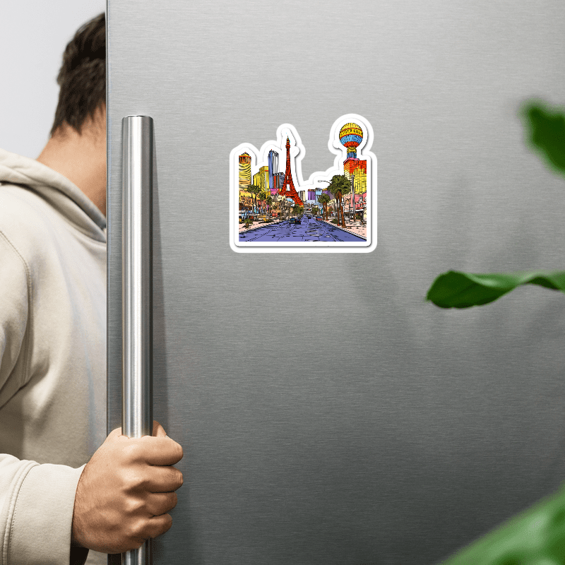 ShopTwiz Las Vegas Beauty City Lovely Door Magnets And Fridge Magnet