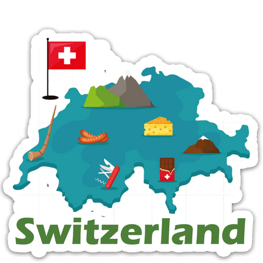 ShopTwiz Switzerland Beauty City Fridge Magnet and Door Magnets