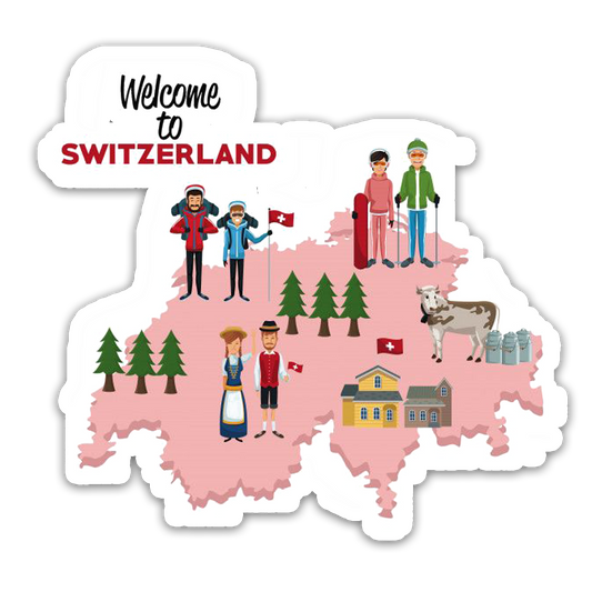 ShopTwiz Switzerland Beauty City Fridge Magnet and Door Magnets