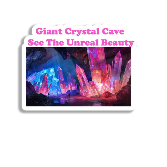 Giant Crystal Cave Beautiful Souvenir Fridge Magnet