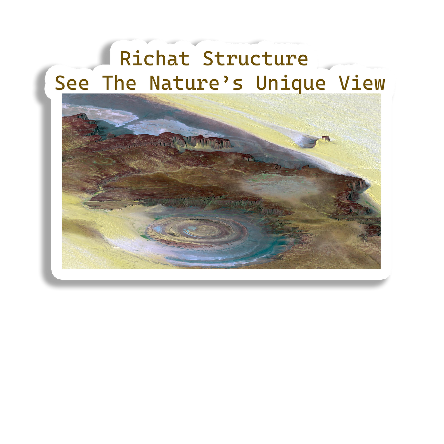 Richat Structure  Beautiful Souvenir Fridge Magnet