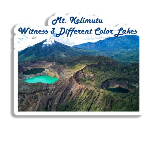 Mt. Kelimutu Souvenir Fridge Magnet