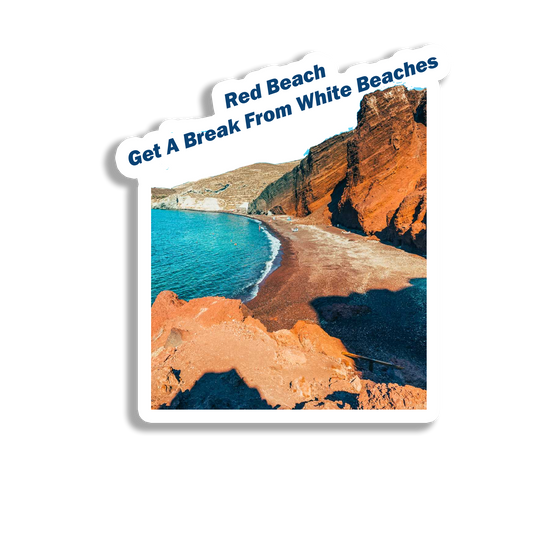 Red Beach  Souvenir Fridge Magnet