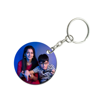 Personalized Circular Keychain: Add Your Own Photo