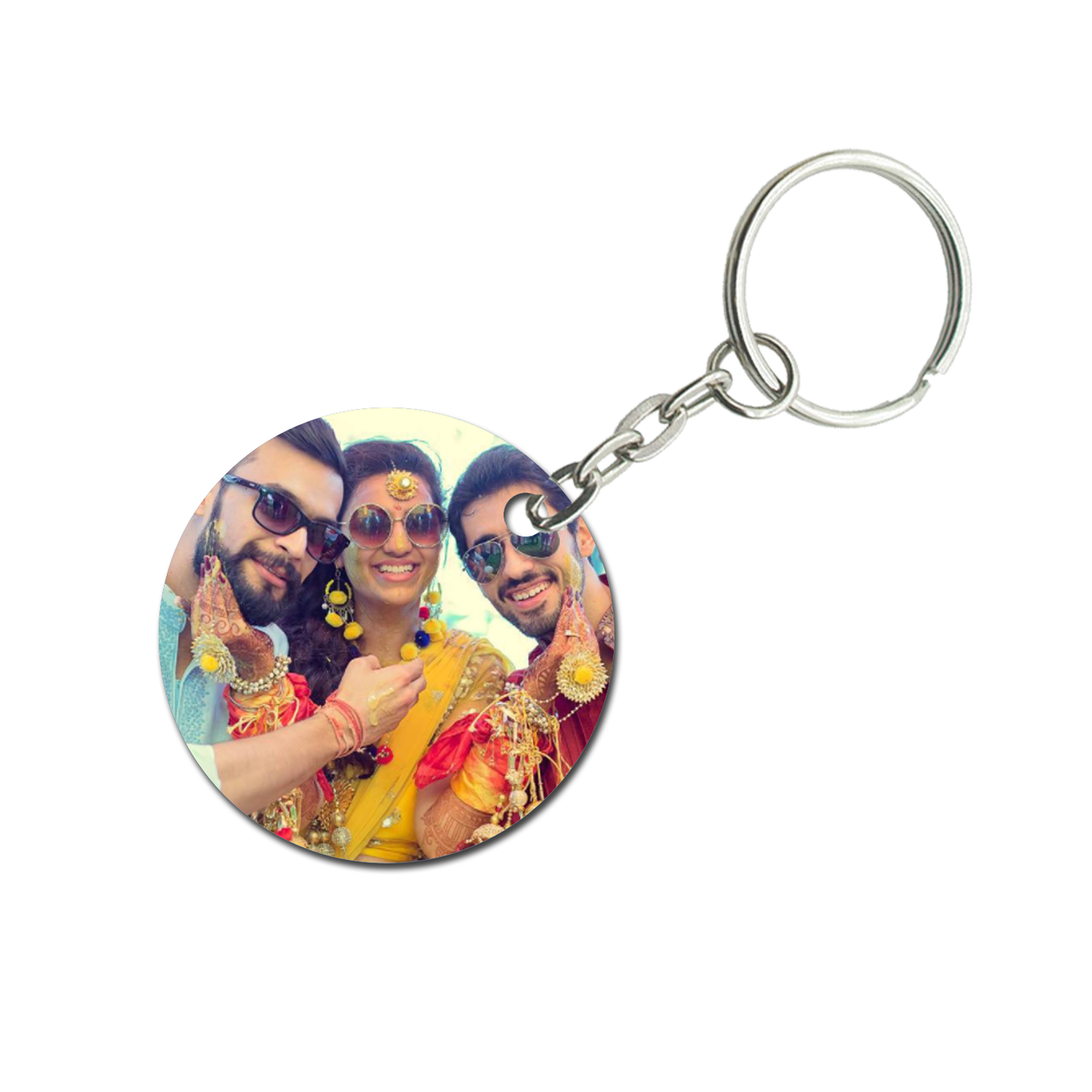 Personalized Circular Keychain: Add Your Own Photo