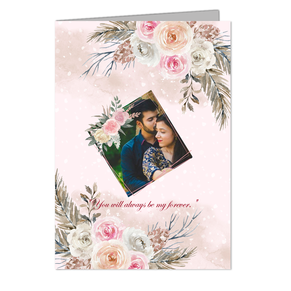 Love You  - Customized Greeting Card - Add Your Own Photo