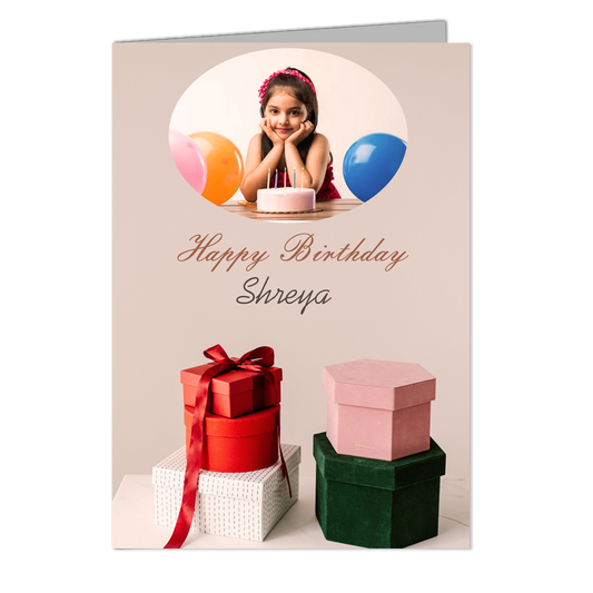 Happy Birthday Dear - Customized Greeting Card - Add Your Own Photo