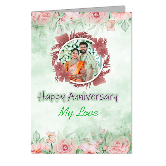 Happy Anniversary - Customized Greeting Card - Add Your Own Photo