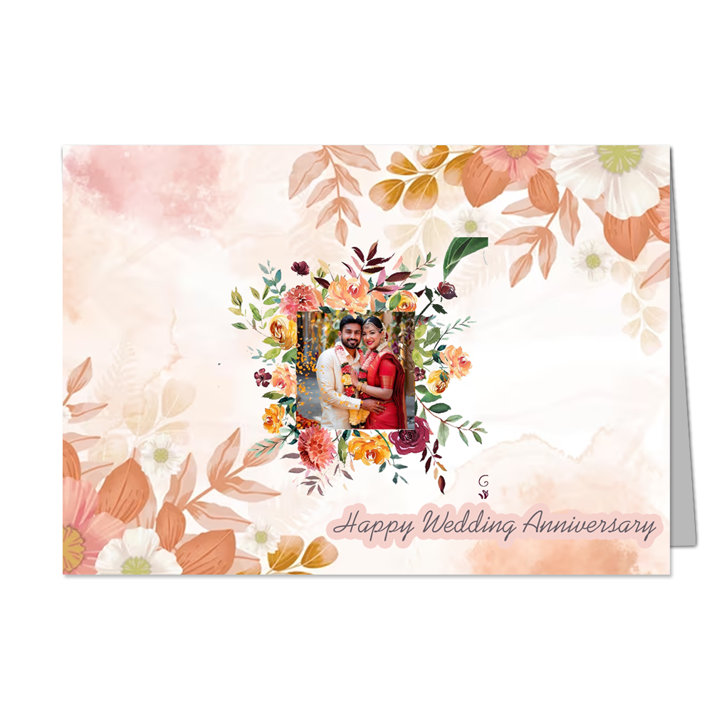 Happy Anniversary Dear - Customized Greeting Card - Add Your Own Photo