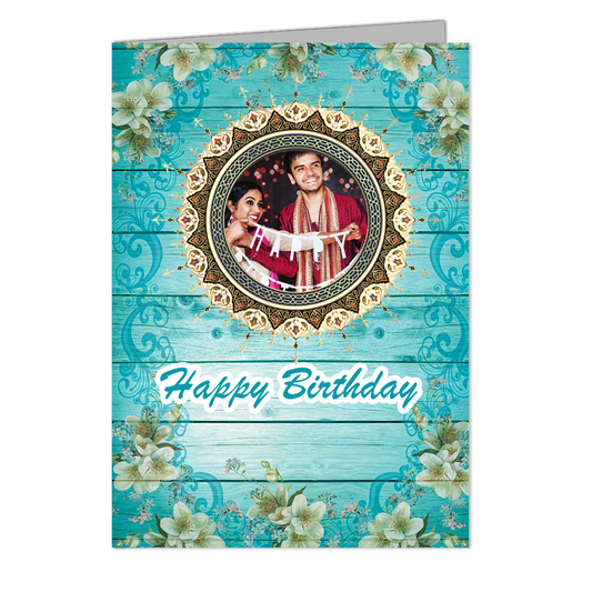 Happy Bithday My Husband - Customized Greeting Card - Add Your Own Photo