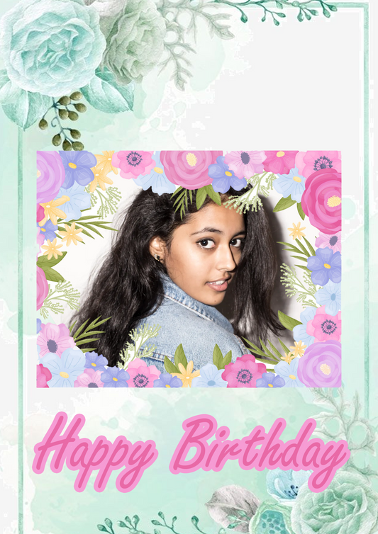 Birthday Girl  - Customized Greeting Card - Add Your Own Photo