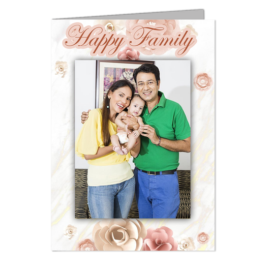 Happy Family - Customized Greeting Card - Add Your Own Photo
