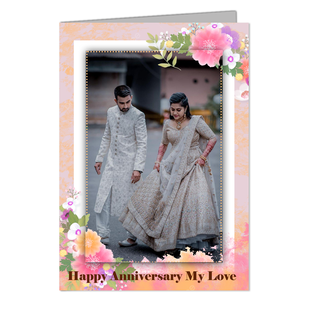 Happy Anniversary My Love - Customized Greeting Card - Add Your Own Photo