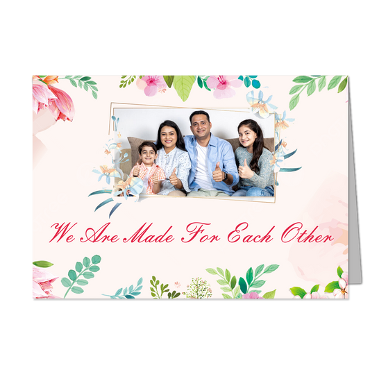 Love You Family  - Customized Greeting Card - Add Your Own Photo