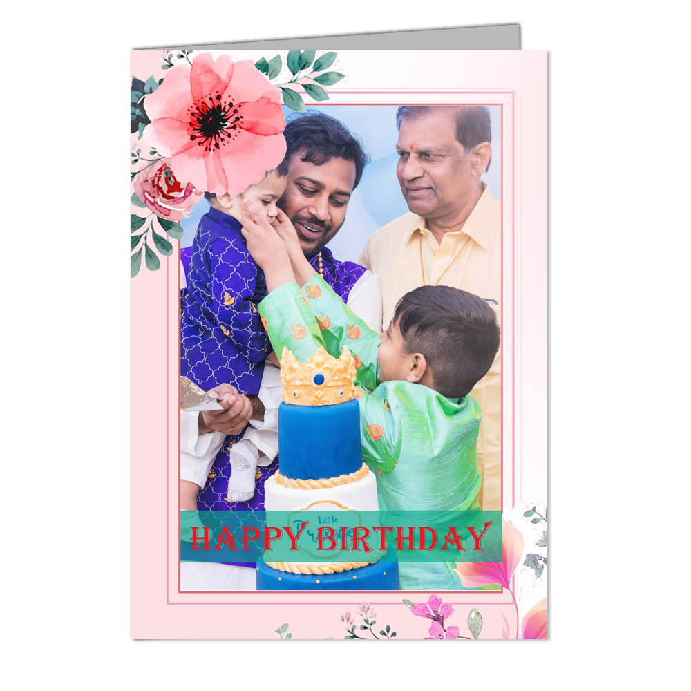 Happy Birthday My Son - Customized Greeting Card - Add Your Own Photo