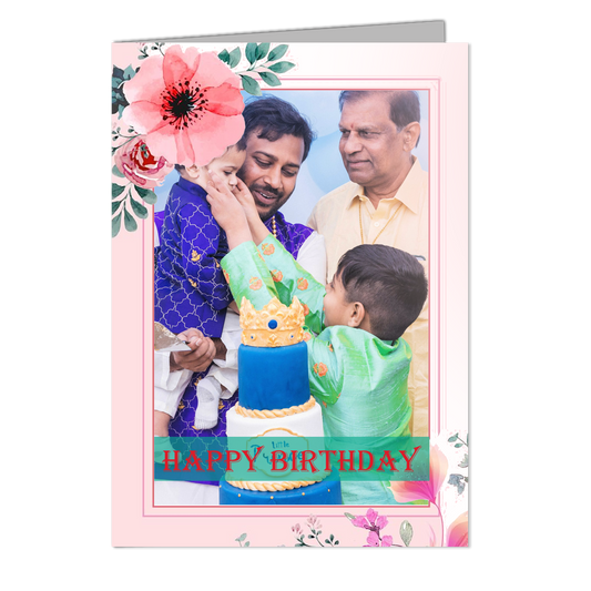 Happy Birthday My Son - Customized Greeting Card - Add Your Own Photo