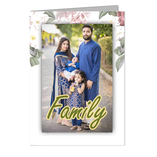 My Lovely Family- Customized Greeting Card - Add Your Own Photo