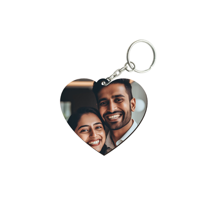 Personalized Heart Keychain: Add Your Own Photo