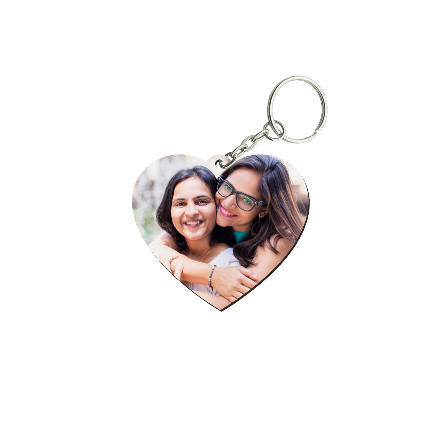 Personalized Heart Keychain: Add Your Own Photo