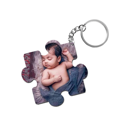 Personalized Puzzle  Keychain: Add Your Own Photo