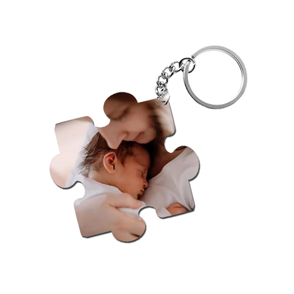 Personalized Puzzle  Keychain: Add Your Own Photo