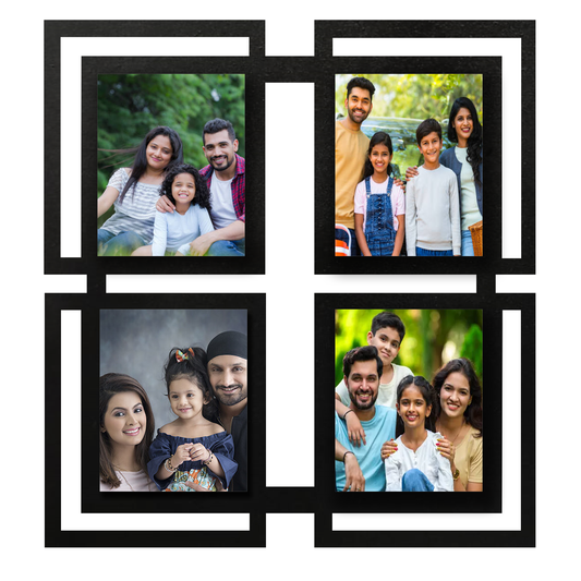 ShopTwiz Square Memories  Collage Photo Frame with 4 photos ( Customizable )