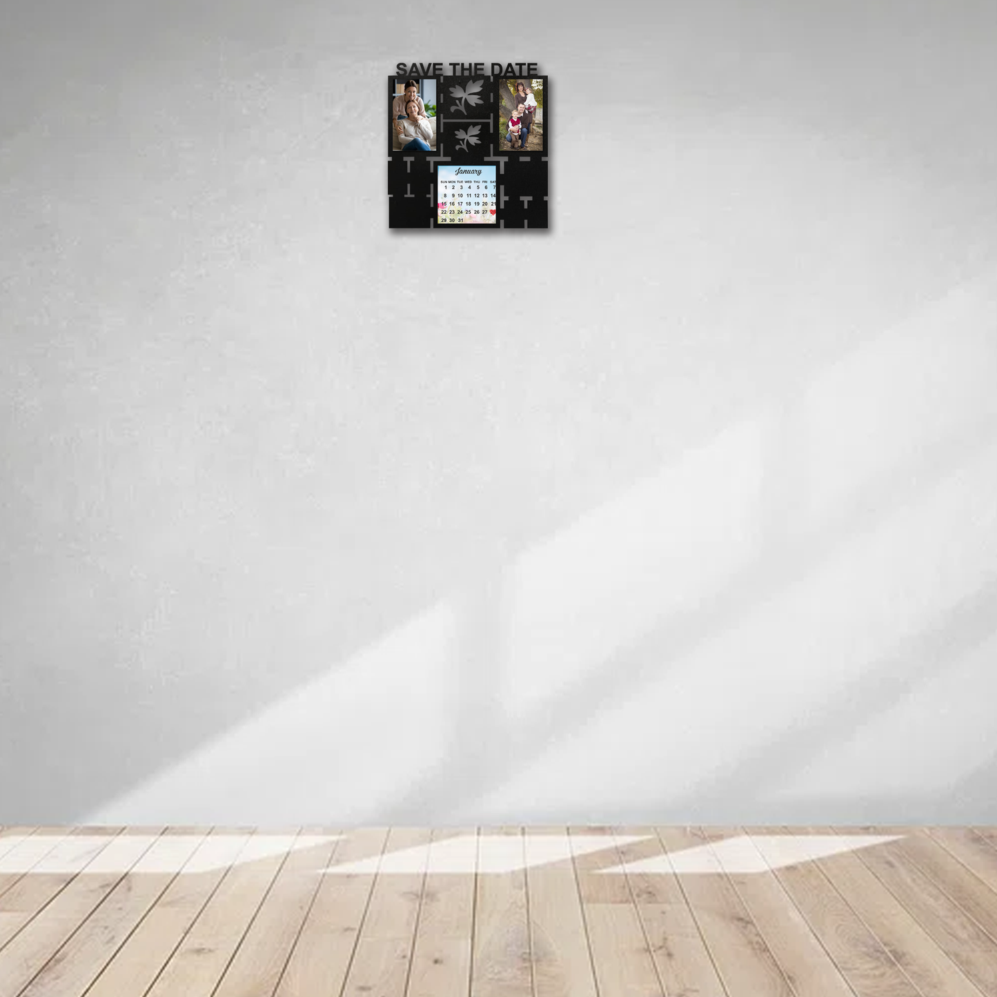 ShopTwiz Save The Date Collage Photo Frame with 2 photo and 1 Calender ( Customizable )