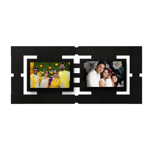 ShopTwiz Rectangle Awesome Collage Photo Frame with 2 photos ( Customizable )