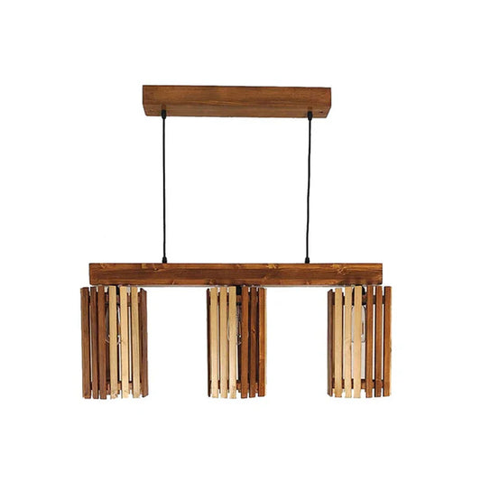 3 Large Fancy Decorative Wooden Hanging Light for Ceiling